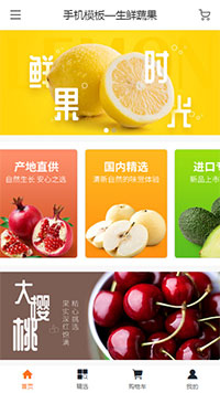 手机模板—生鲜蔬果（编号：91404）
