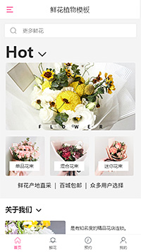 清新鲜花植物花店（编号：179440）