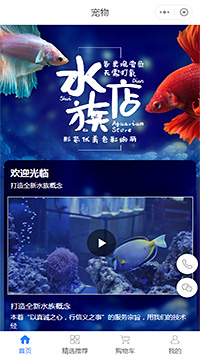 水族宠物小程序模板【水族宠物微信小程序模板】（编号：7643）